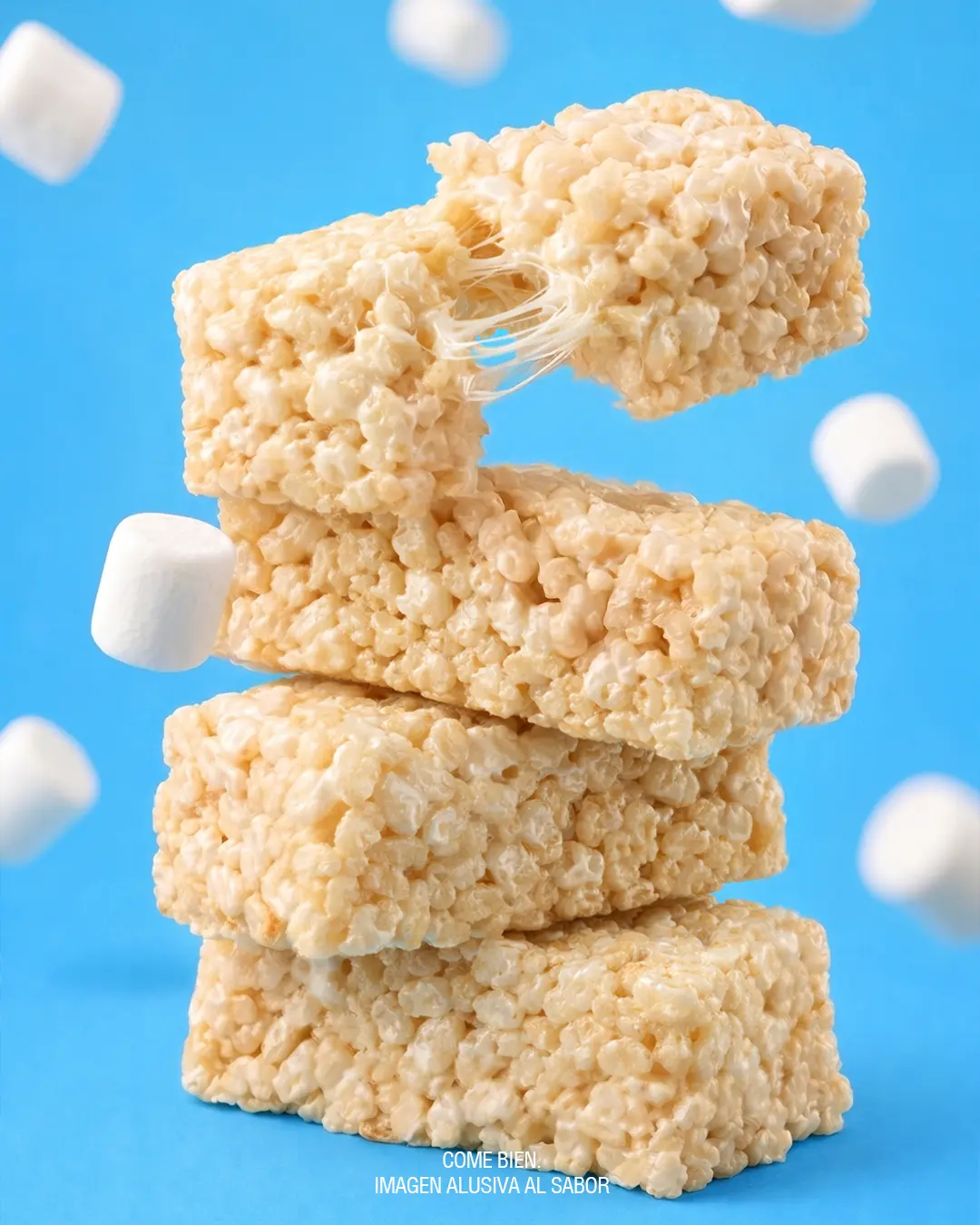 Stacked Rice Krispies Treats texture shot